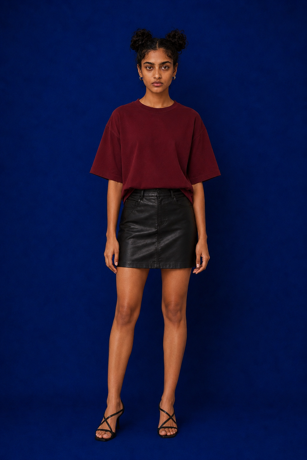 Olive Green & Wine - 2-Pack Oversized T-Shirts (240 GSM)