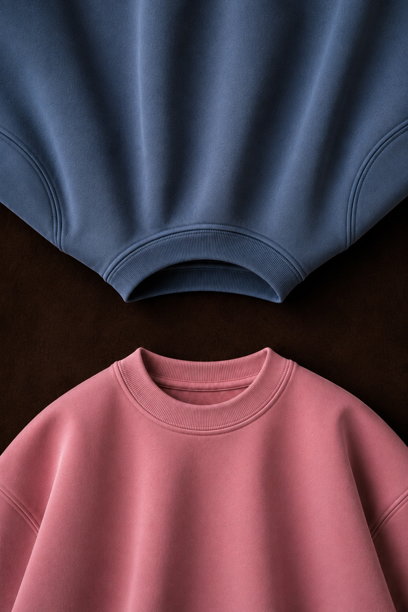Onion Pink & Airforce Blue - 2-Pack Oversized T-Shirts (240 GSM)