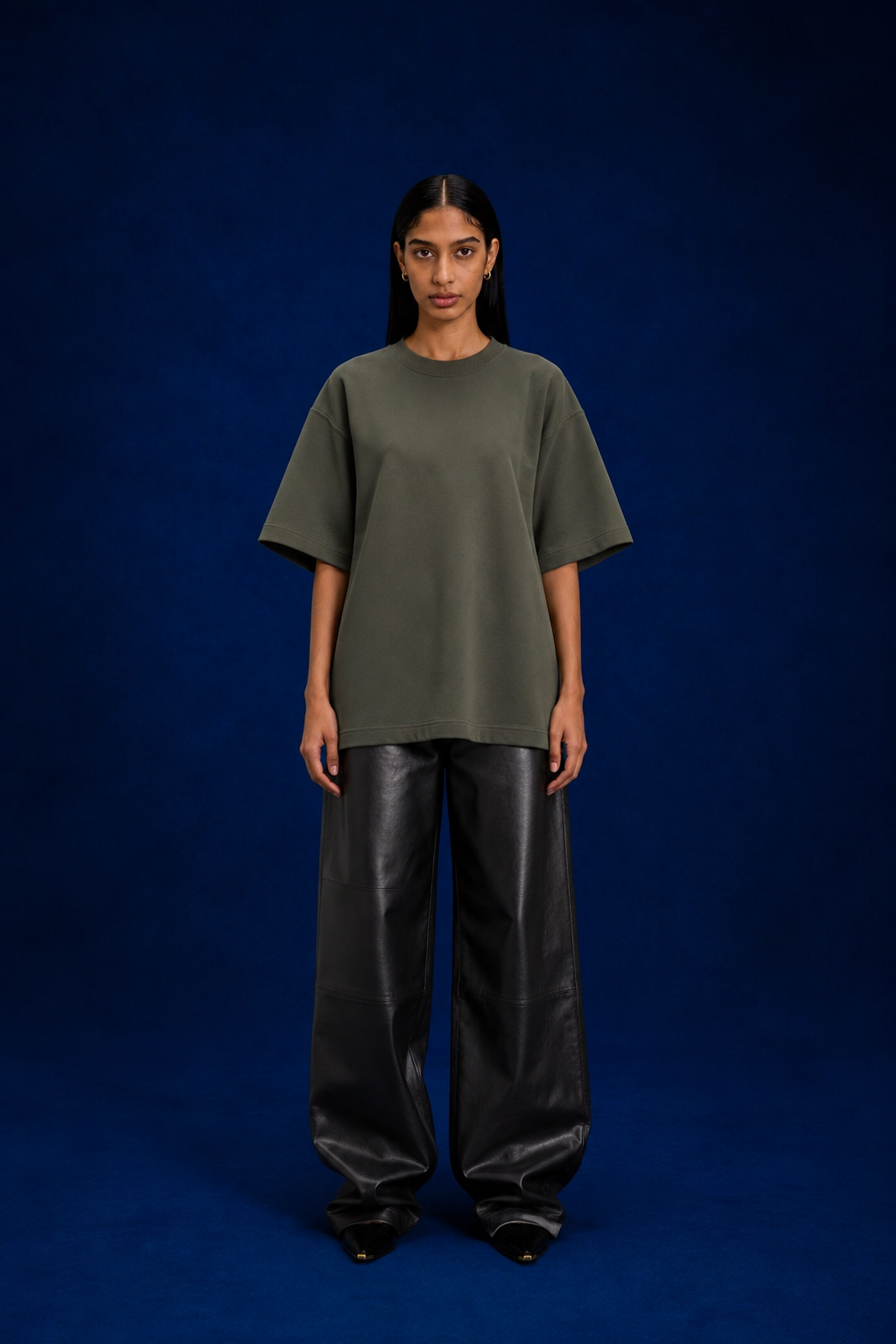 Olive Green & Wine - 2-Pack Oversized T-Shirts (240 GSM)