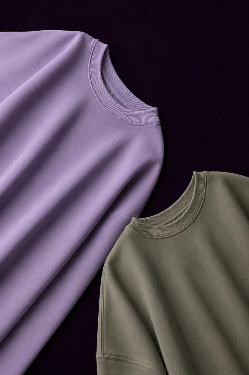Pista & Lavender - 2-Pack Oversized T-Shirts (240 GSM)